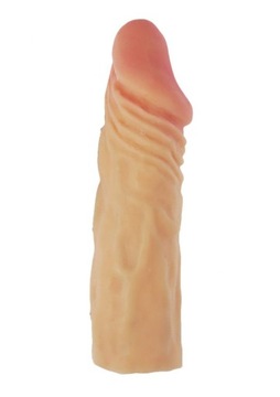 Секс-удлиняющая накладка из киберкожи на пенис
