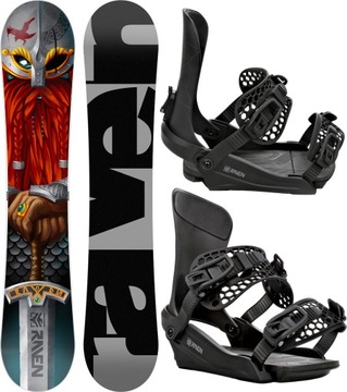 Snowboard RAVEN Dwarf 150cm + wiązania RAVEN King