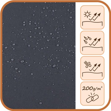 ZASŁONA TARASOWA OGRODOWA ZASŁONY TARASOWE OGRODOWE T 155x280 grafitowa