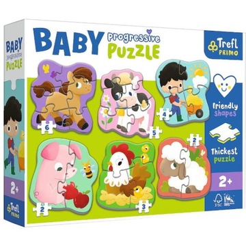 TREFL Baby Progressive puzzle progresywne FARMA 2+