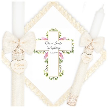 КРЕЩЕННАЯ СВЕЧА, КРЕЩЕСТВЕННЫЙ ПЛЕН, ГРАВИРОВАННАЯ СВЕЧА