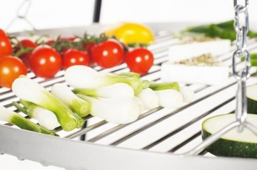 Садовый гриль на штативе, решетка из нержавеющей стали, 80 см