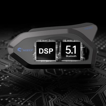 INTERKOM MOTOCYKLOWY 1200m POLSKIE KOMUNIKATY 500mAh Bluetooth Radio - 2szt
