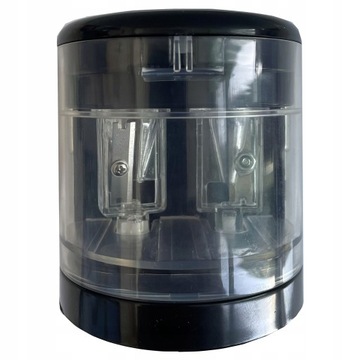 SZKOLNA TEMPERÓWKA Ostrzałka STRUGACZKA na baterie dwuotworowa czarna Super