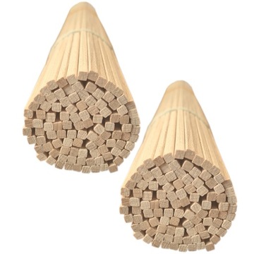 Patyki do Waty Cukrowej 40cm 200szt Kwadratowe Buk