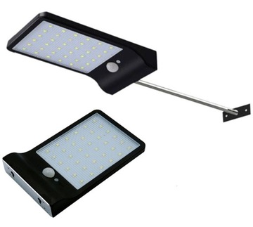 LAMPA SOLARNA 36 LED LATARNIA ULICZNA CZUJNIK RUCHU ZMIERZCHU UCHWYT