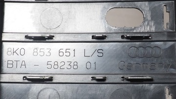 AUDI A4 B8 FACELIFT ALLROAD MASKA MŘÍŽKA CHLADIČŮ 8K0853651L