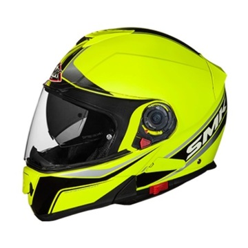 Kask szczękowy SMK GLIDE FLASH VISION HV420 kolor czarny/fluorescencyjny/żó