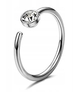 KOLCZYK DO NOSA KÓŁKO CYRKONIA PIERCING FAKE Punk