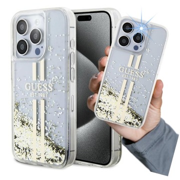 Etui Guess do iPhone 15 Plus / 14 Plus, Brokat oryginal case
