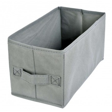Pudełko z włókniny 28x14x14 cm - szare na bieliznę zabawki ciuchy