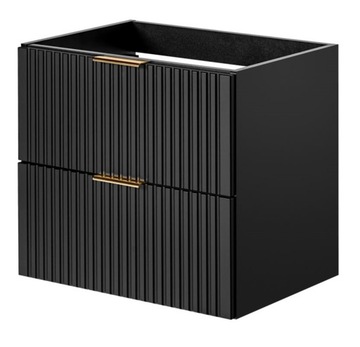 Czarna Szafka pod Umywalkę 60 cm Szuflady x 2