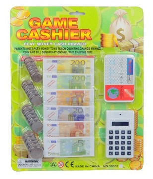 LT129 BANKNOTY I MONETY EURO PIENIĄDZE ZABAWKOWE