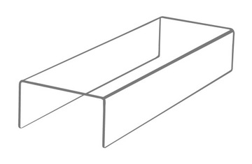STOJAK PODSTAWKA EKSPOZYTOR STOPIEŃ PLEXI (pleksi) 40/5 cm