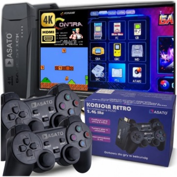 Ретро-консоль с 10 000 игр, HDMI, портативная, беспроводные геймпады, игры для телевизора