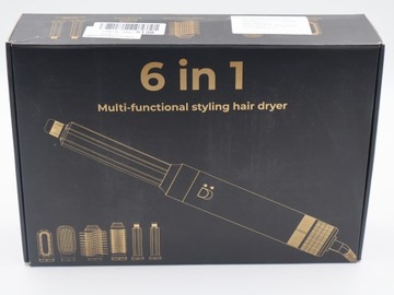 ЩЕТКА-ФЕН 6 В 1 МОЩНАЯ 1000 ВТ - ЗОЛОТОЙ НАБОР