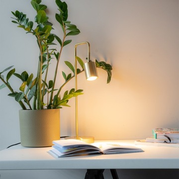 Nowoczesna lampa stołowa mosiężna regulowana - Java