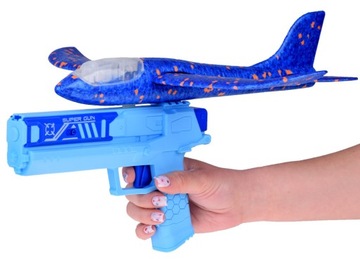 Пенопластовый самолет со светодиодной подсветкой, стреляющий из пистолета ZA5000.