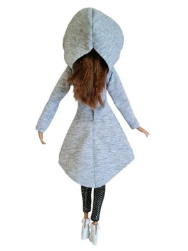 Одежда для куклы - Туника - платье с капюшоном.