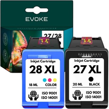 2x Inkoust pro tiskárnu Hp 27 28 XL černý barevný C8727AE C8728AE