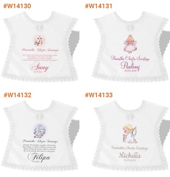 SZATKA I ŚWIECA DO CHRZTU nadruk imię data