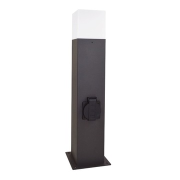 Lampa ogrodowa stojąca słupek 44cm z gniazdem 230V
