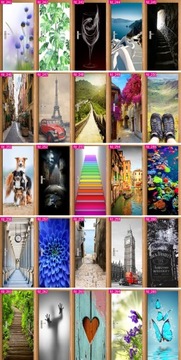 Самоклеящаяся наклейка на дверь, черное дерево.