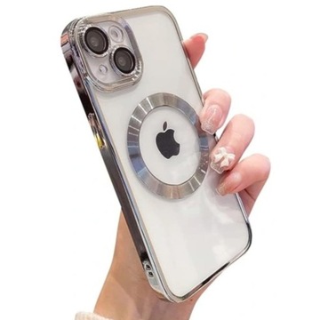ETUI PREMIUM DO IPHONE 13 / IPHONE 14 OCHRONA APARATÓW CASE SILVER