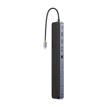 КОНВЕРТЕР-ХАБ 12 в 1 Baseus USB-C 2xHDMI/3xUSB/PD/DP/SD/TF/RJ45/Type-C/3,5 мм