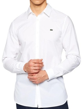 2 KOSZULA LACOSTE PREMIUM SLIM FIT BIAŁA ROZ 40 - M