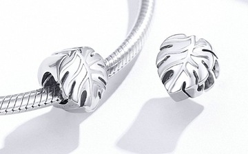 CHARMS LIŚĆ MONSTERA CHARMS ZAWIESZKA LISTEK CHARMS SREBRO 925