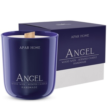ANGEL Świeca zapachowa w pudełku perfumowana sojowa drewniany knot APAR