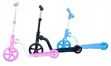 Hulajnoga z dużym kołem.