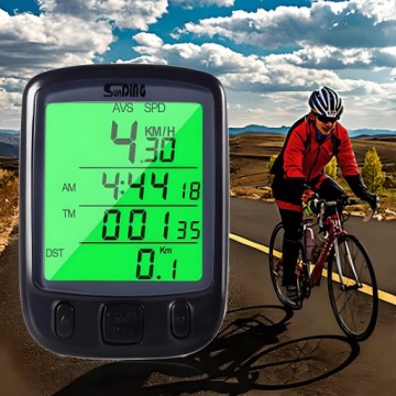 ВЕЛОСИПЕДНЫЙ СЧЕТЧИК ВЕЛОСИПЕДНЫЙ КОМПЬЮТЕР С ПОДСВЕТКОЙ 27 функций ВОДОНЕПРОНИЦАЕМЫЙ + РУЧКА