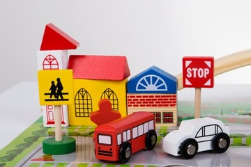 Деревянная автомобильная трасса CITY 40 элементов