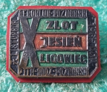 ODZNAKA X ZLOT JESIEŃ LIGOWIEC PTTK O. POZNAŃSKI - AEROKLUB POZNAŃSKI 1965