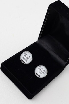 Запонки папе в футляре, подарок на свадьбу, тестю