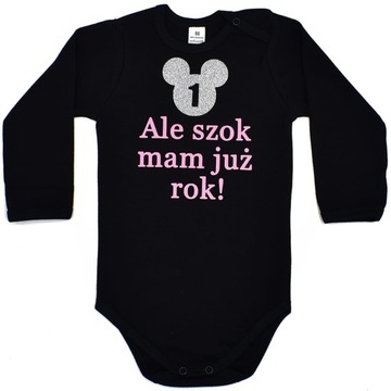 Body dziecięce z myszką roczek Ale szok 68