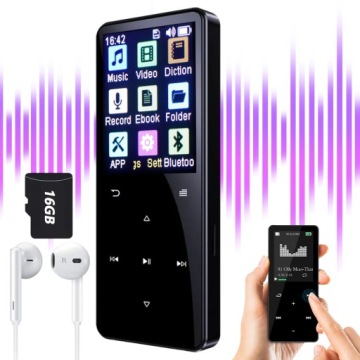 Přenosný MP3 Přehrávač MP4 16GB Bluetooth 5.0