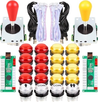 2 graczy LED Arcade DIY cz??ci, 2 x koder USB + 2