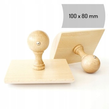 Duży stempel 100x80 mm pieczątka tradycyjna kołyska ręczna TWOJE LOGO wzór
