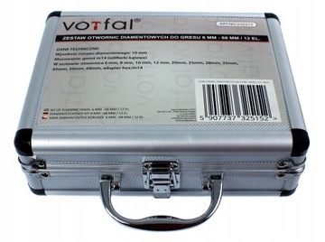 АЛМАЗНЫЕ СВЕРЛА ДЛЯ STONEBERRY 6-68MM НАБОР КОРОНОЧНЫХ ПИЛОВ В КОРПУСЕ 12 EL