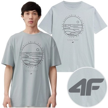 KOSZULKA MĘSKA 4F T-SHIRT KRÓTKI RĘKAW NADRUK