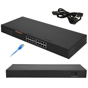 Коммутатор Extralink HEXON 16x 10/100 Мбит/с, настольный корпус