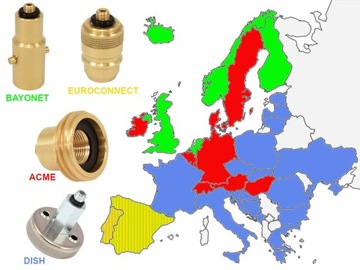 КОМПЛЕКТ АДАПТЕРОВ ДЛЯ ЗАПРАВКИ СУГ ВСЯ ЕВРОПА M10