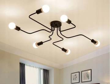 Потолочная лампа люстра Plefon Spider 6 Arms Loft