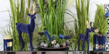 Заснеженная елка из джута с шишками H90 DEcodomi