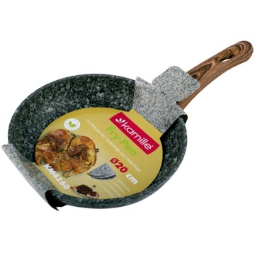 Patelnia GRANITOWA GRUBA 20cm INDUKCJA KAMILLE