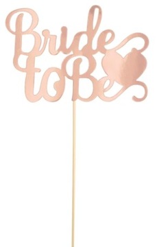BALONY FOLIOWE 'BRIDE TO BE', ROSE GOLD, SUPER PAK
