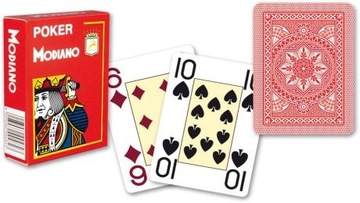 KARTY DO GRY 100% PLASTIK POKER MODIANO JUMBO